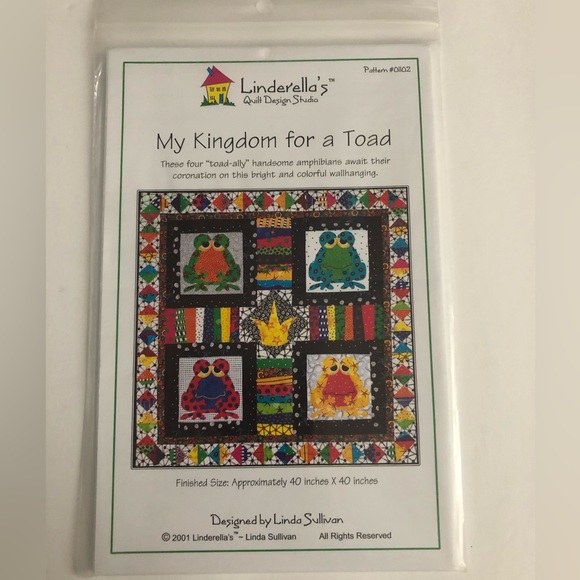 4/$15 Quilt Pattern My Kingdom for a Toad - Picture 2 of 4